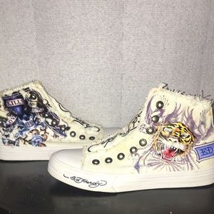 ed hardy high top sneakers